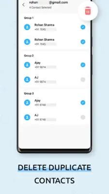 Delete Multi Contacts - Merge android App screenshot 1